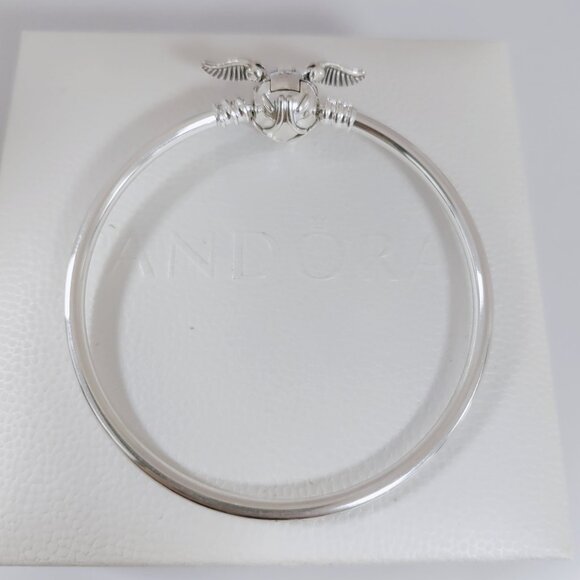 Pandora Moments Harry Potter, Golden Snitch Clasp Bangle Bracelet S925 Silver - Picture 3 of 6